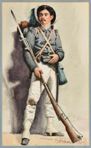 BUTLER A.H 1900-1900,Italian Soldier with Plumed Hat,1885,Skinner US 2015-10-09