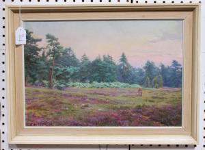 BUTLER C.E,Two Figures walking through Heather and Gorse,1932,Tooveys Auction GB 2017-07-12