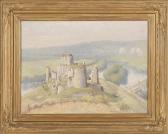 BUTLER CLARENCE LA VERNE 1850-1925,Ruins of Chateau Gaillard, Normandy,Eldred's US 2014-07-17