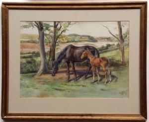 BUTLER HERMAN JOHN 1882,Mare and foal,Keys GB 2017-04-28