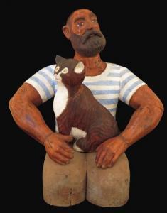 Butler John 1947,The sailor and cat,1990,Woolley & Wallis GB 2018-02-07
