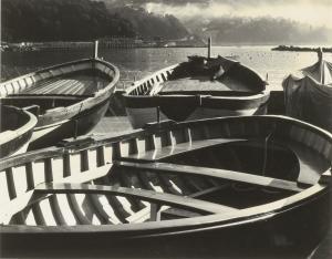 BUTLER Linda 1947,FISHING BOATS, LERICI, ITALY,Sotheby's GB 2014-12-16