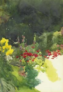 BUTLER Mildred Anne 1858-1941,Poppies in the Garden at Kilmurray, County Cork,Christie's 2011-06-15
