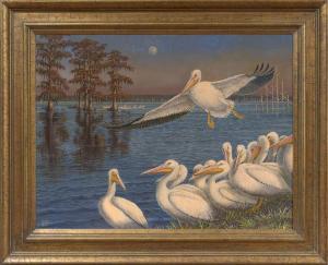 BUTLER Murrell 1900-2000,Full Moon Pelicans,New Orleans Auction US 2011-07-30