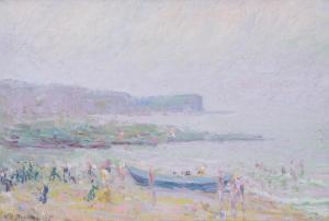 BUTLER Theodore Earl 1861-1936,Beach at Veules-Les-Roses,1905,Sotheby's GB 2024-03-05