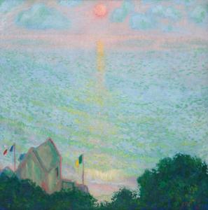 BUTLER Theodore Earl 1861-1936,Coucher de soleil à Veules-les-Roses,1909,Hindman US 2024-02-21