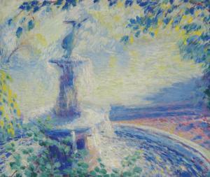BUTLER Theodore Earl 1861-1936,Fountain, Central Park,Christie's GB 2012-05-16