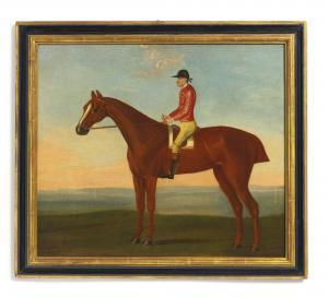 BUTLER Thomas 1730-1760,"SCOPE", A BAY RACEHORSE WITH JOCKEY UP,Sotheby's GB 2014-10-18