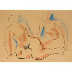 BUTTERFIELD Francis 1905,two women in sanguine and blue,Sotheby's GB 2004-03-10