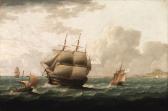 BUTTERSWORTH Thomas,A British frigate and other shipping in choppy sea,Christie's 2000-12-13