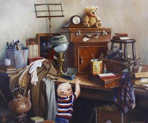 BUTTERWORTH Alan,Interior scene with young child,Fellows & Sons GB 2016-02-29