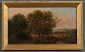 BUTTERY Edwin 1839-1908,A Richly Detailed Landscape with Figures by a Lake,Skinner US 2011-10-14