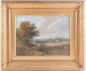BUTTERY Edwin,Rural landscape, with two horses and figures,1872,Dawson's Auctioneers 2021-04-29