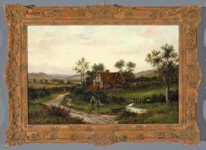 BUTTLER H.C,English Village Scenes,1889,Neal Auction Company US 2021-08-04