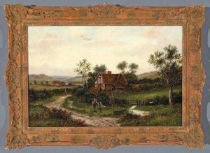 BUTTLER H.C,English Village Scenes,1889,Neal Auction Company US 2019-11-24