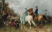 BUTTNER Helene 1861-1947,The hunting party,1882,Christie's GB 2012-04-24
