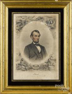 BUTTRE John Chester 1821-1893,portrait of Abraham Lincoln,Pook & Pook US 2016-04-25
