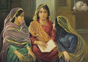BUX Ustad Allah 1895-1978,Untitled (Three Sisters),1952,Christie's GB 2019-09-11