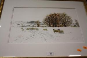 BUXTON HIDE Dorothea,SHEEP IN A WINTER LANDSCAPE,Cuttlestones GB 2019-12-18