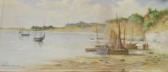 BUXTON William Graham,drawing Beach scene with fishing boats,The Cotswold Auction Company 2017-10-24