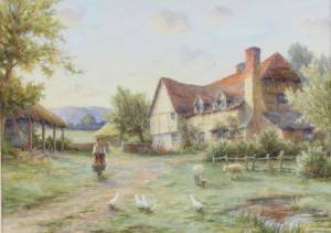 BUXTON William Graham 1858-1926,Sussex farmstead,Denhams GB 2019-05-08