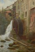 BUXTON William Graham,The Old Mill, Lynbridge near Lynton north Devon,1888,David Lay 2018-04-26