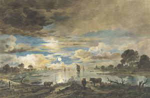 BUYS Cornelis 1746-1826,Blick auf einen Hafen bei Mondschein,1778,Winterberg Arno DE 2023-10-21