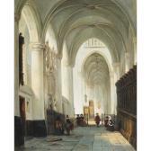 BUYS Geetruida Maria 1814-1886,SUNLIT CATHEDRAL WITH TOWNSPEOPLE,Waddington's CA 2010-11-30