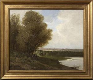 BUYSEN Gerard,Figures Near a Riverbank,New Orleans Auction US 2009-10-10