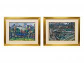 BUZZELLI Joseph Anthony 1907-1983,Two Works: Le Seine and Trocadero Paris,Hindman US 2021-10-06