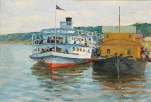 BYCHKOV Vyacheslav Pavlovich 1877-1954,On the Volga,Palais Dorotheum AT 2019-06-24