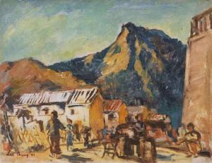 BYUNG GUE LEE 1901-1978,Lion Rock Hill, Hong Kong,1951,Christie's GB 2014-11-23