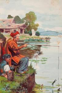 CÉZARD Albert 1869-1900,La pêche,Aguttes FR 2017-07-05