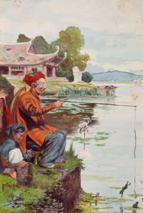 CÉZARD Albert 1869-1900,La pêche,Aguttes FR 2017-05-02