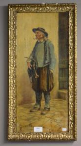 CÉZARD Albert 1869-1900,Le vieux joueur de cornemuse,Rops BE 2017-12-17