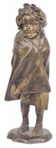 C L ROUSAUD ARISTIDE 1868-1946,Figure of a Girl in Hooded Cape,Leonard Joel AU 2012-03-25