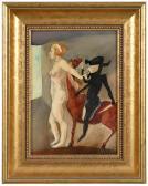 CAÑAS Benjamin 1933-1987,Nude with Assassin on Horseback,1983,Brunk Auctions US 2020-05-15