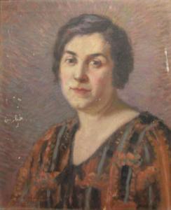 Cabadaief Dimitrie 1877-1934,PORTRETUL UNEI DOAMNE,1926,GoldArt RO 2010-02-28