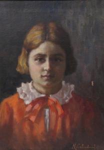 CABADAIEF Marioara,Little Girl Portrait,Alis Auction RO 2010-07-10