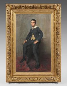CABANE ÉDOUARD 1857,Portrait d'un jeune garçon assis,Beaussant-Lefèvre FR 2023-04-14