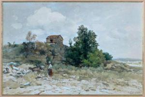 CABANE Florian Nemorin 1831-1922,Paysage provençal,Audap-Mirabaud FR 2014-06-04