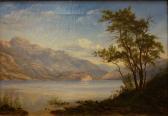 CABAUD Paul 1817-1895,Le lac d'Annecy vu de Sevrier, au fond La Tournett,Conan-Auclair FR 2020-03-29
