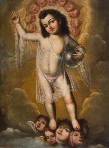 CABRERA Miguel 1695-1768,Christ Child as Salvator Mundi,18th,La Suite ES 2024-03-07