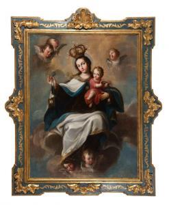 CABRERA Miguel 1695-1768,Our Lady of Mount Carmel and Queen of the Carmelit,La Suite ES 2023-11-23