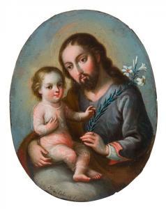 CABRERA Miguel 1695-1768,Saint Joseph and Child,La Suite ES 2023-06-29