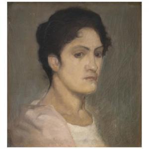 CABRERA Rosario 1901-1975,Mujer con chalina rosa,Morton Subastas MX 2019-10-16