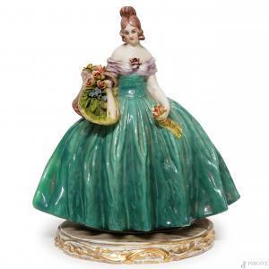 CACCIAPUOTI Guido 1892-1953,Dama con canestro di fiori,Pirone Casa d'Aste IT 2024-06-26