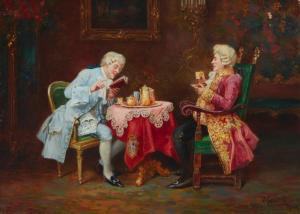 CACCIARELLI Umberto 1880-1909,Gentlemen having tea,John Moran Auctioneers US 2024-04-10