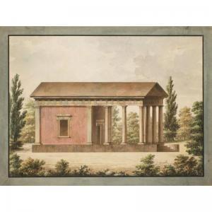 CACIALLI Giuseppe 1770-1828,PROSPETTO DI UN EDIFICIO A TEMPIO, PARTE DEL DECOR,Sotheby's 2006-06-12