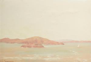 CADENASSO Giuseppe 1858-1918,View of San Francisco Bay Toward Alcatraz and Ange,Bonhams 2023-11-30